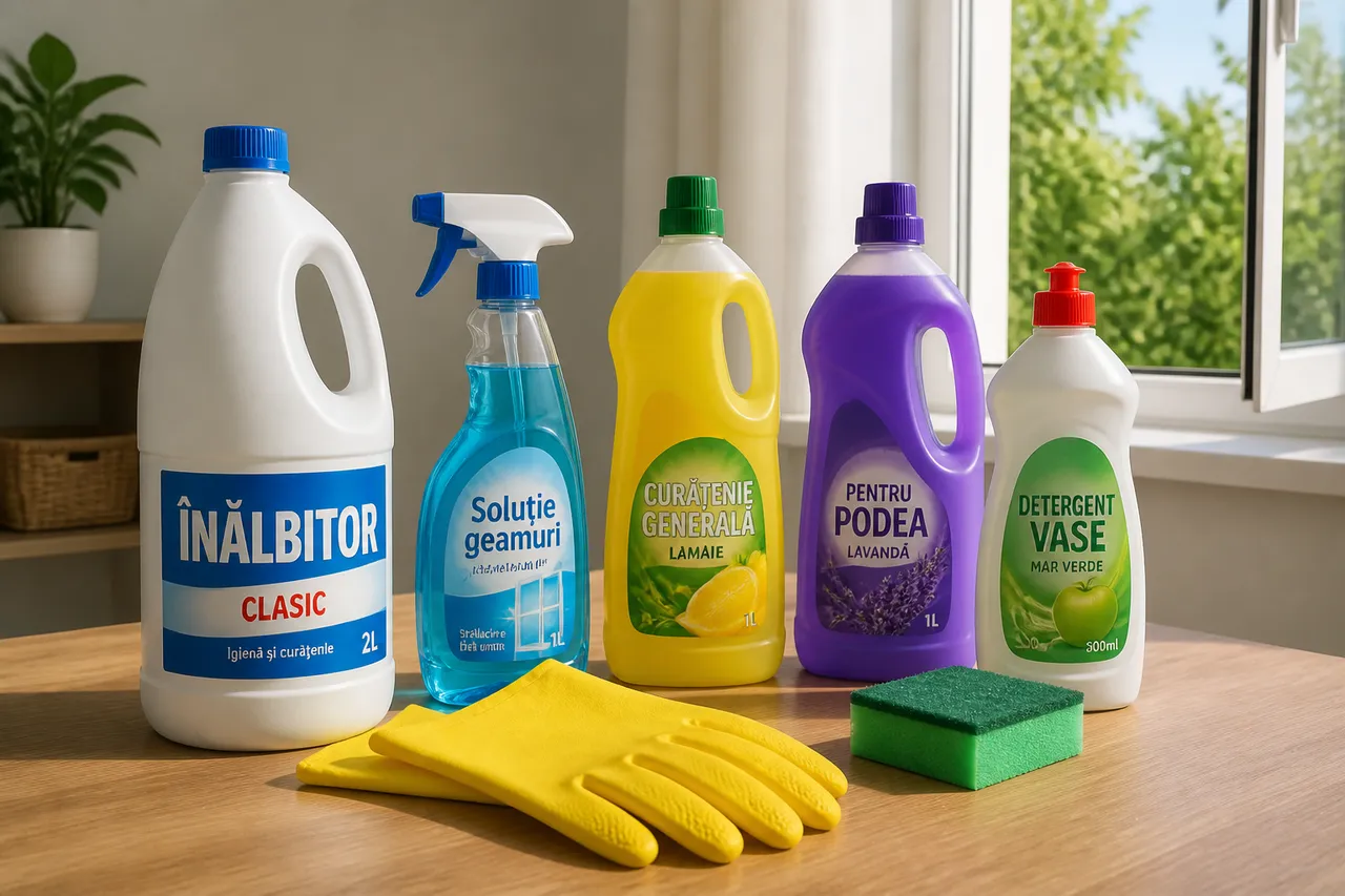 amestec periculos de înălbitor cu produse de curățenie