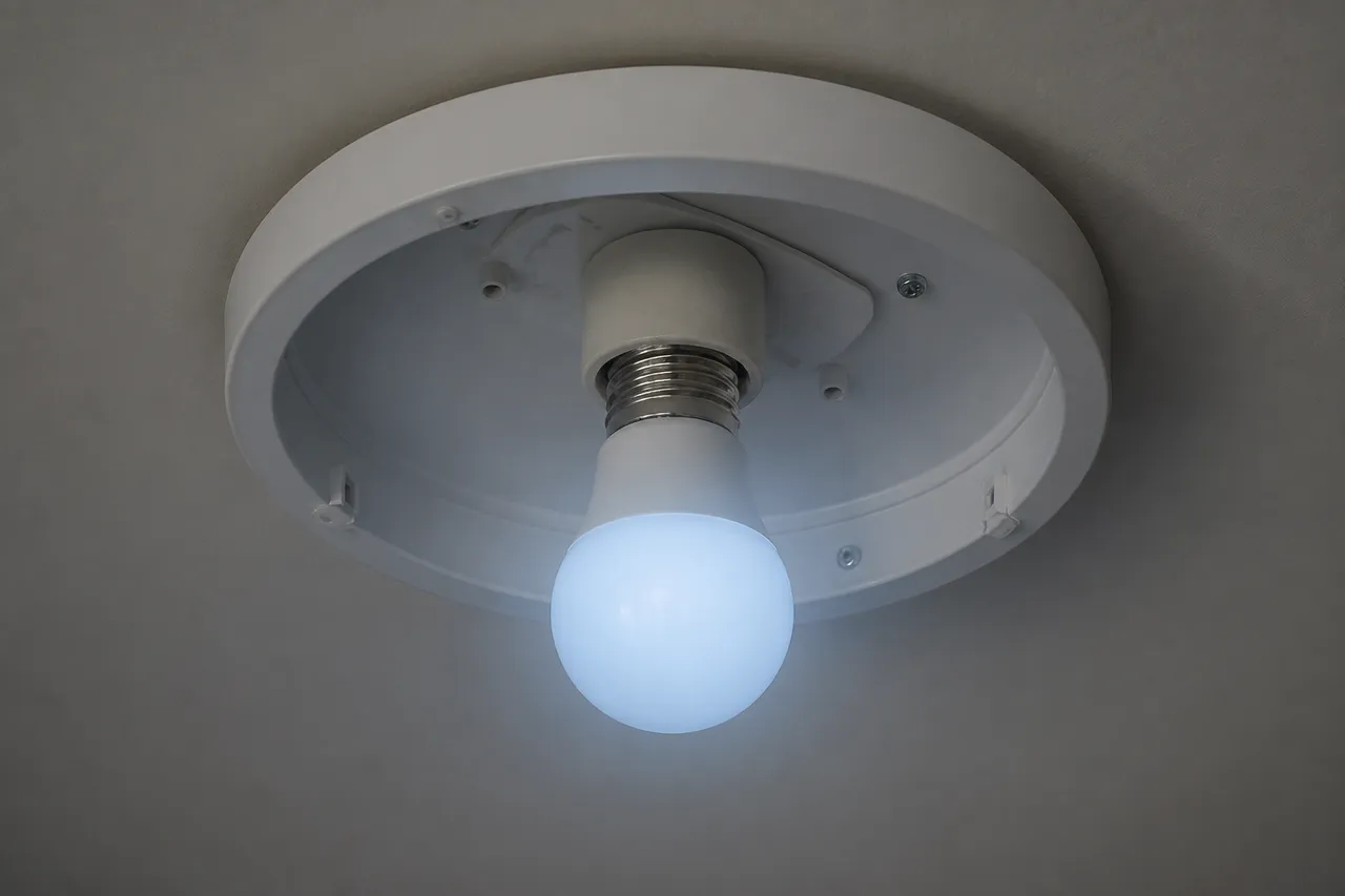 bec LED care pâlpâie după stingere