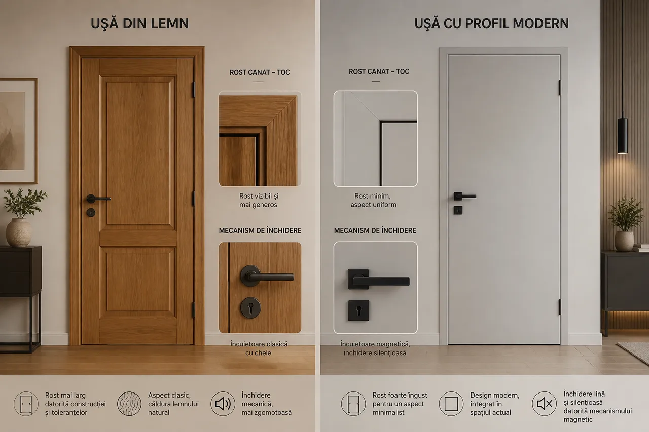 efectul dilatării asupra unei uși montate