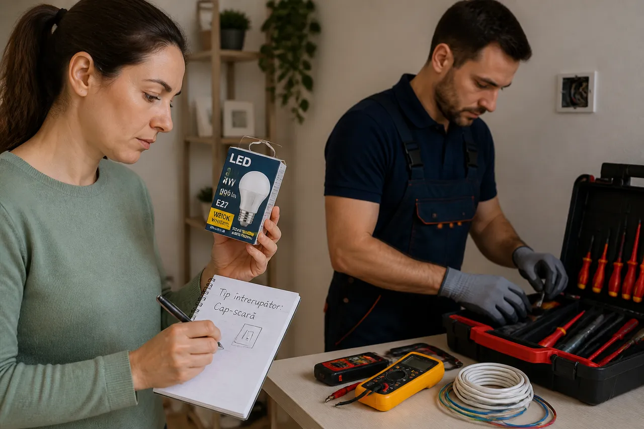 verificări sigure pentru bec LED care pâlpâie