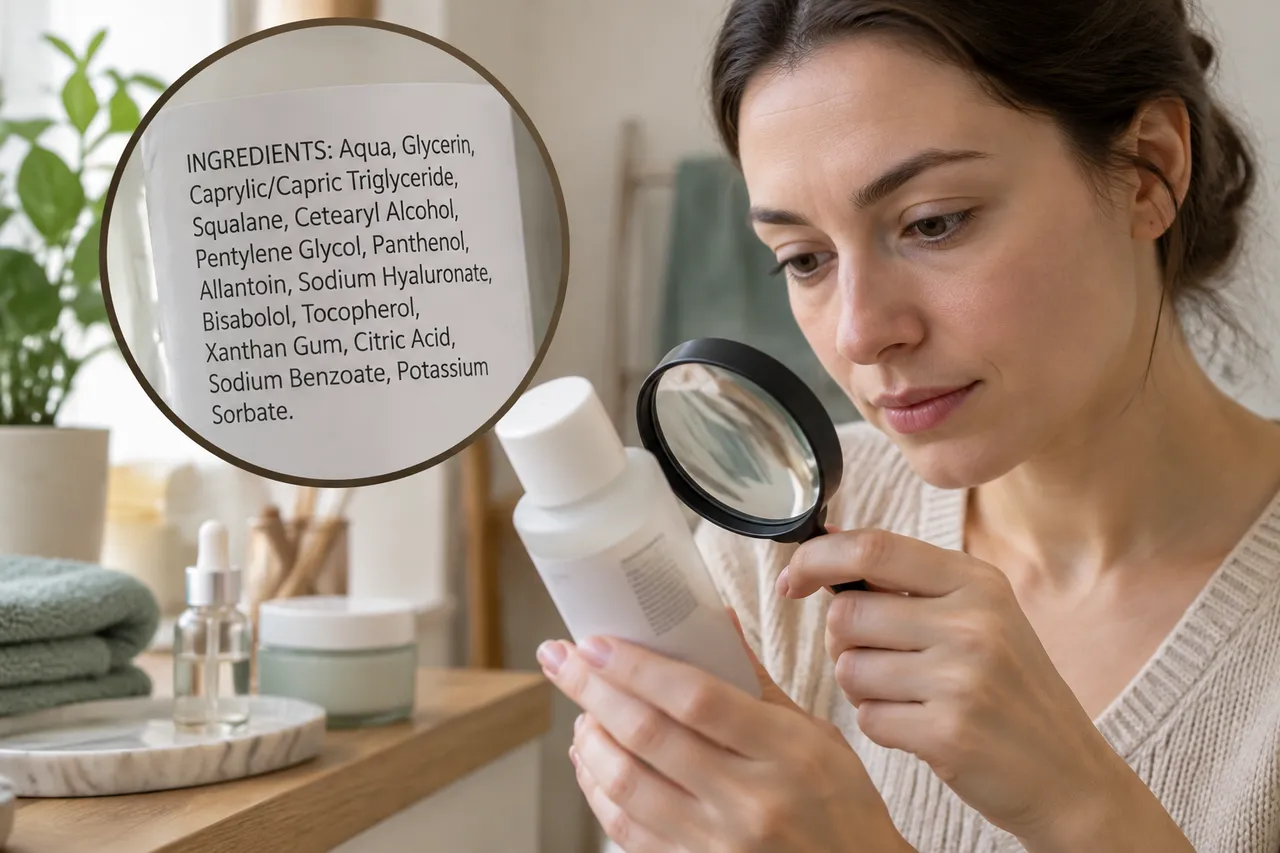 alcool în cosmetice și lista de ingrediente pentru ten sensibil