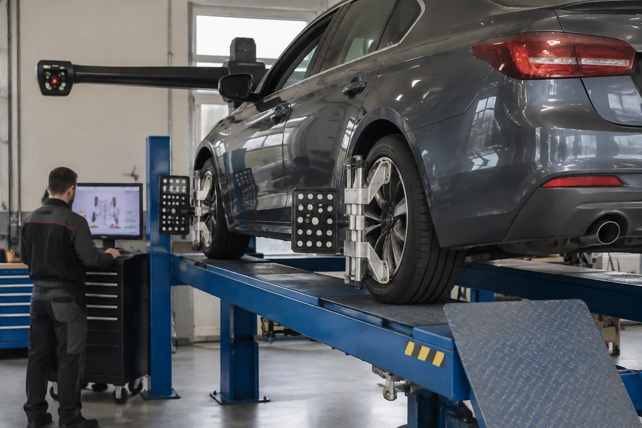 reglarea geometriei roților la service auto