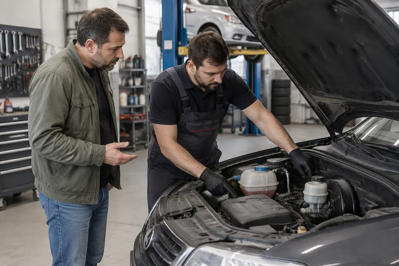 verificare profesională pentru lichid de frână scăzut